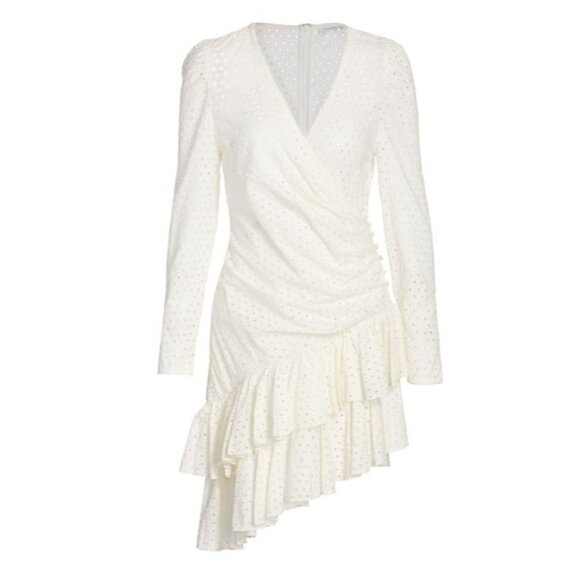 NWT Rhode White Lola Eyelet Ruffled Mini Dress size L - Picture 5 of 16